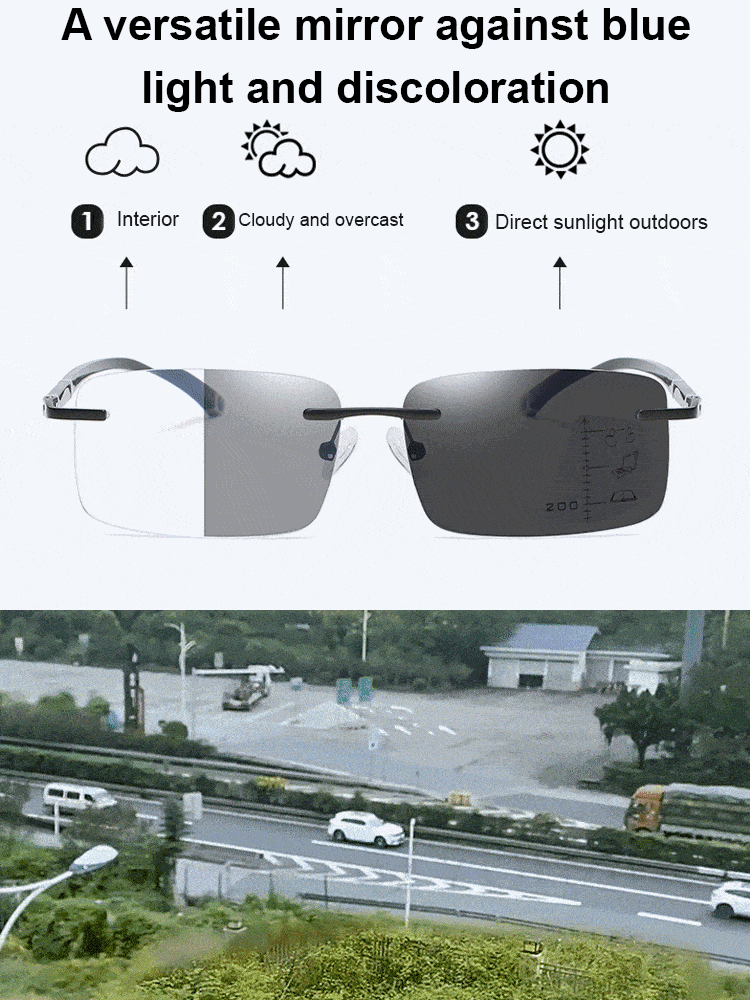 【Beat Blue Light!】💎Diamond-Cut Frameless Glasses👓 – 50% Off Now