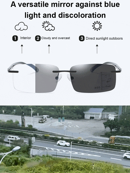 【Beat Blue Light!】💎Diamond-Cut Frameless Glasses👓 – 50% Off Now