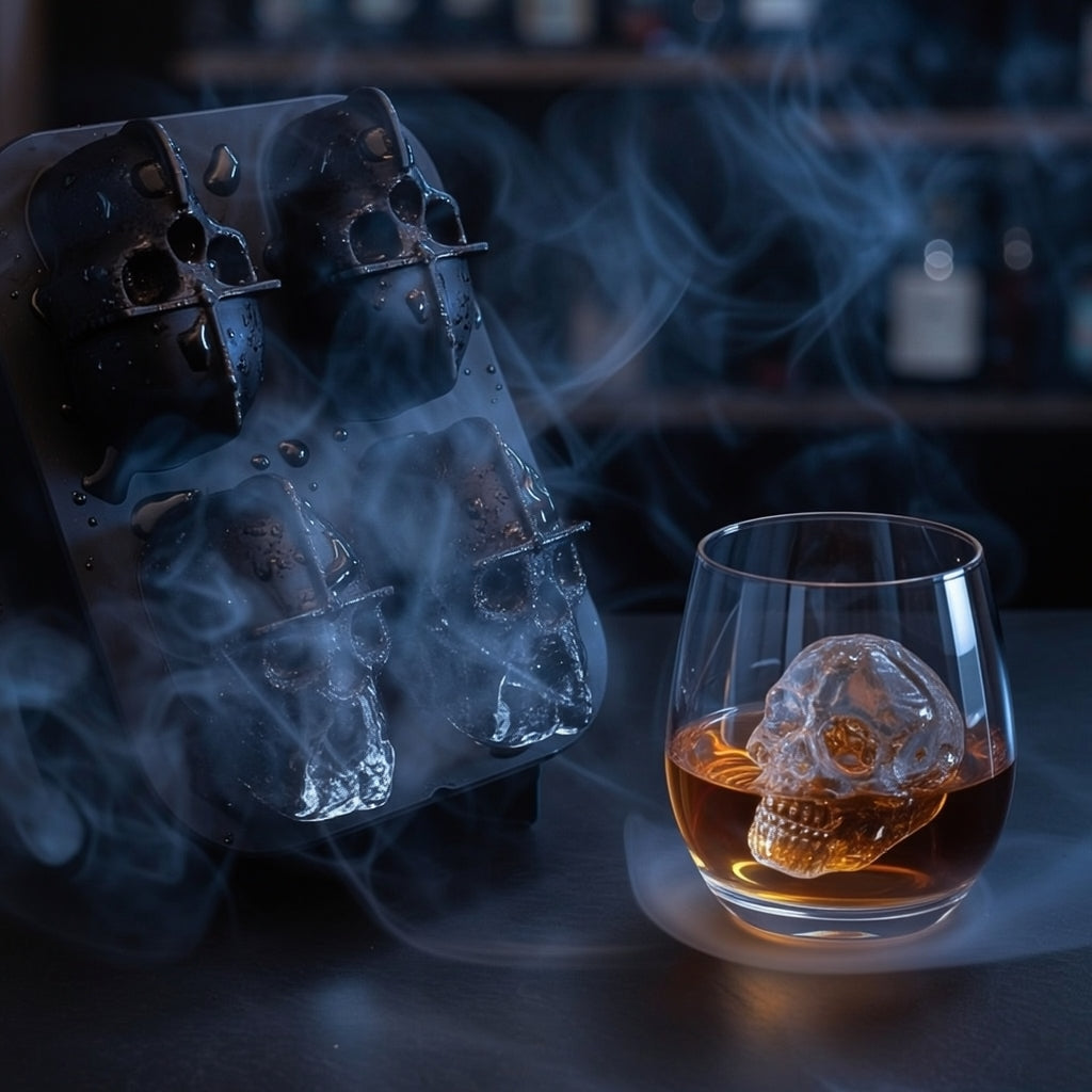 🧊2026 HOT SALE💀 DIY Silicone Skull Ice Cube Tray – Giant Slow-Melt Skull For Whiskey, Cocktails & More✨