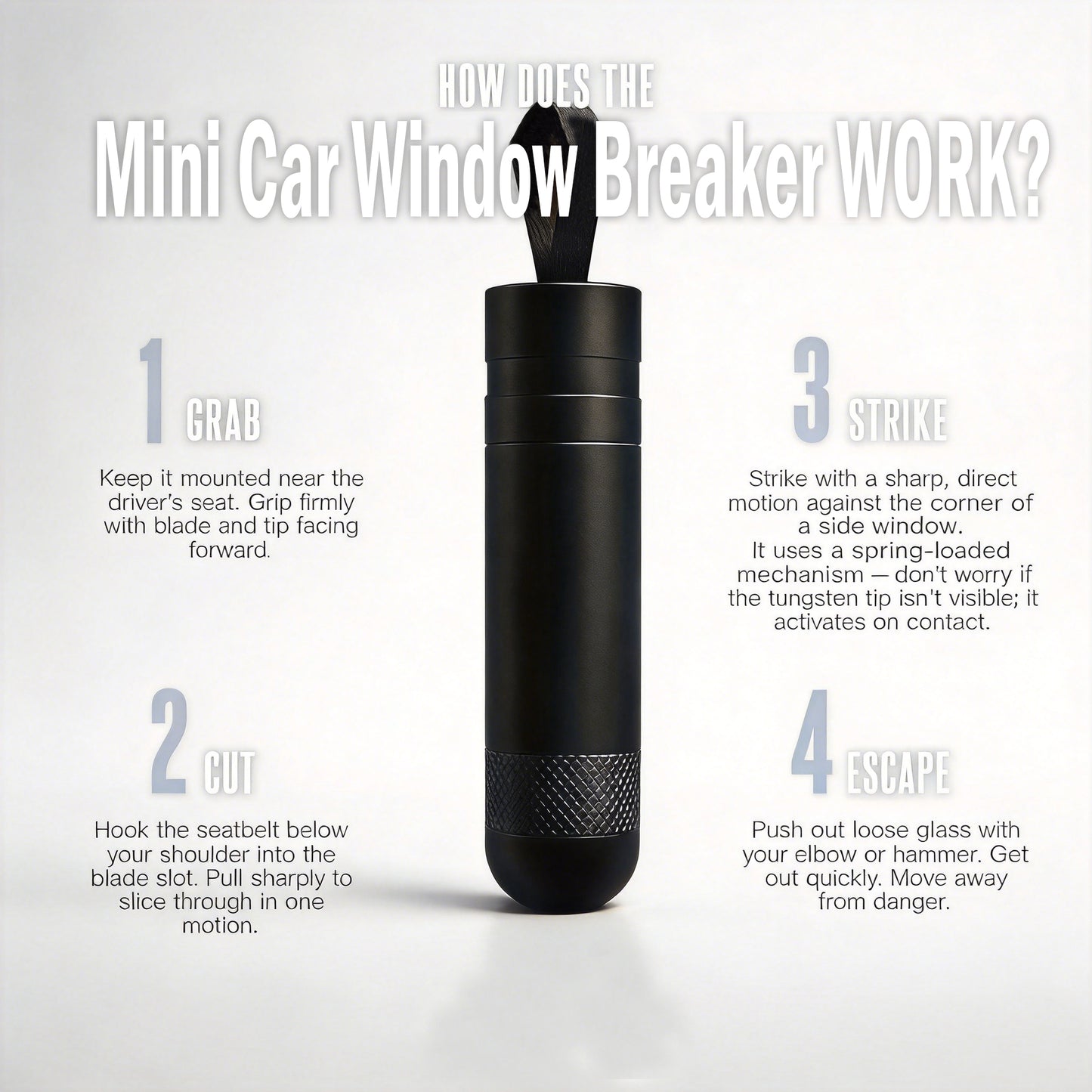 ⚡️FLASH SALE⚡️- Mini Car Window Breaker | Emergency Car Escape Tool