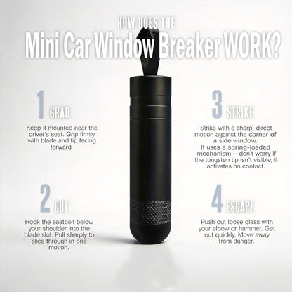 ⚡️FLASH SALE⚡️- Mini Car Window Breaker | Emergency Car Escape Tool