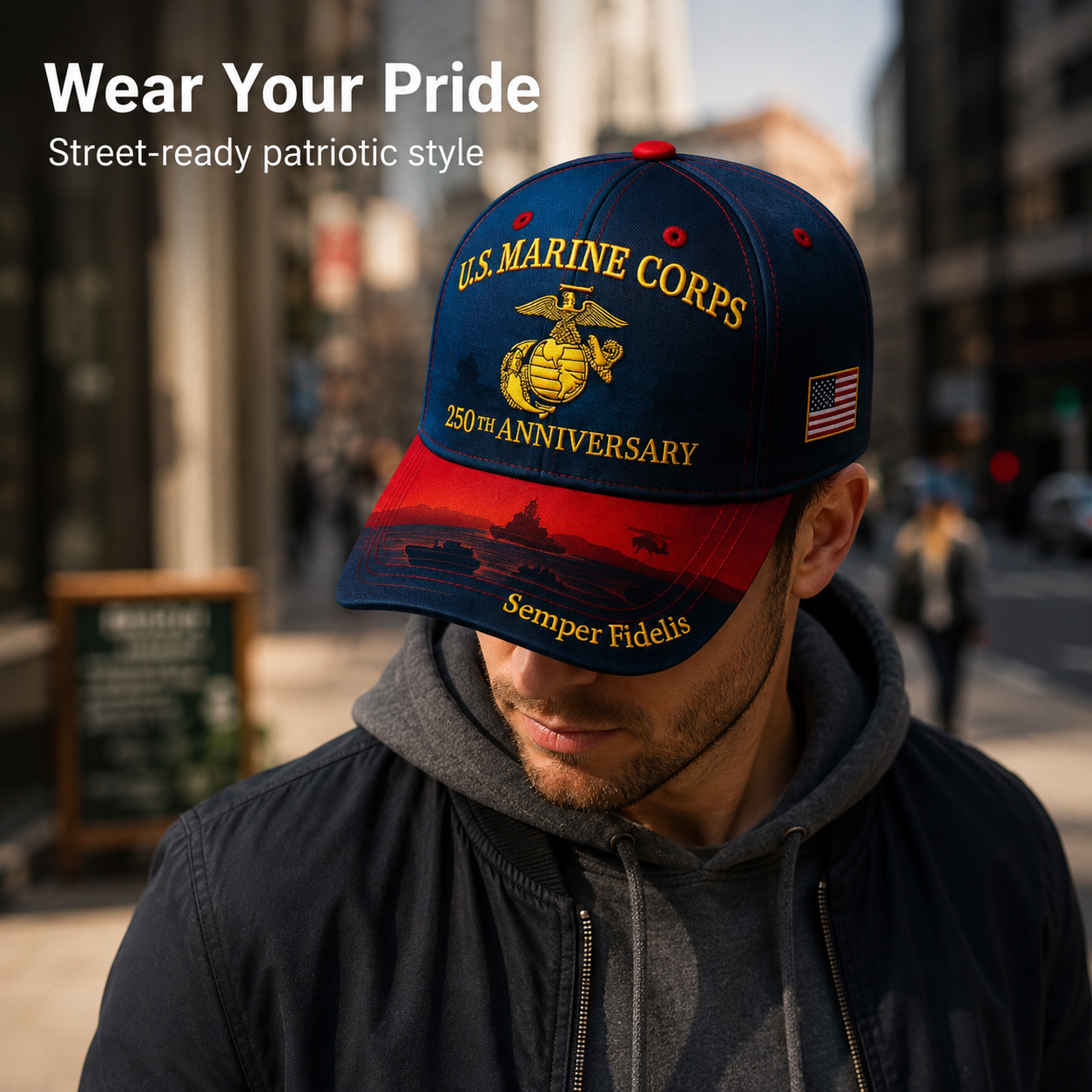 🔥 Father’s Day Sale - ❤️  250th Anniversary Commemorative Embroidered Cap