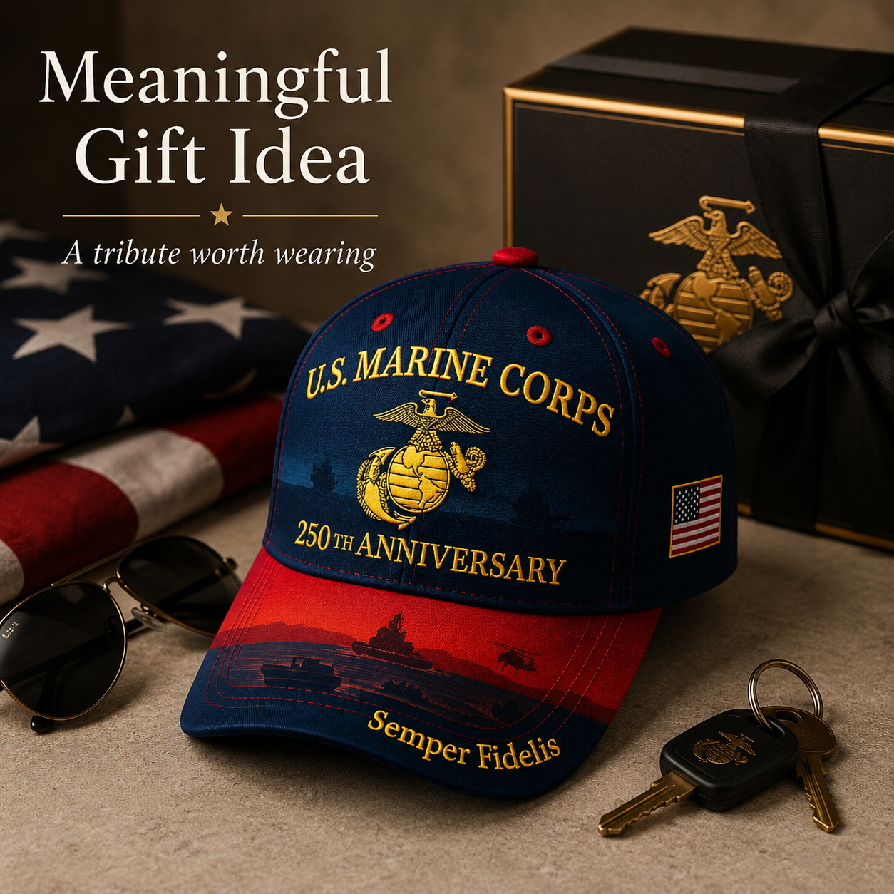 🔥 Father’s Day Sale - ❤️  250th Anniversary Commemorative Embroidered Cap