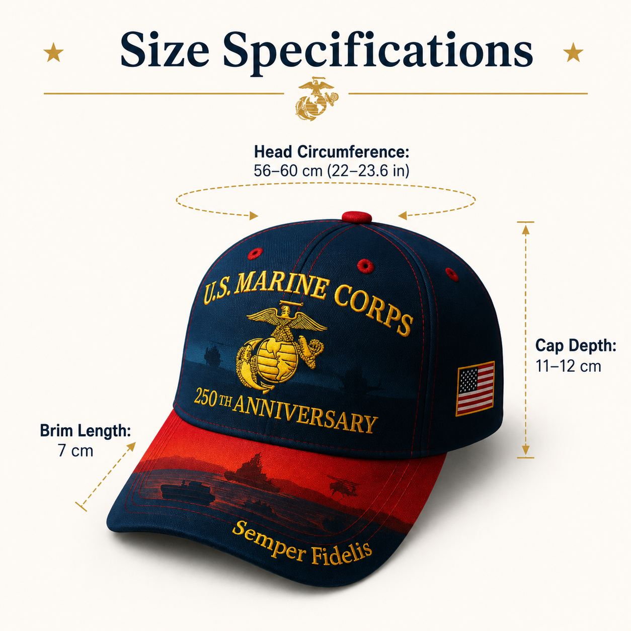 🔥 Father’s Day Sale - ❤️  250th Anniversary Commemorative Embroidered Cap
