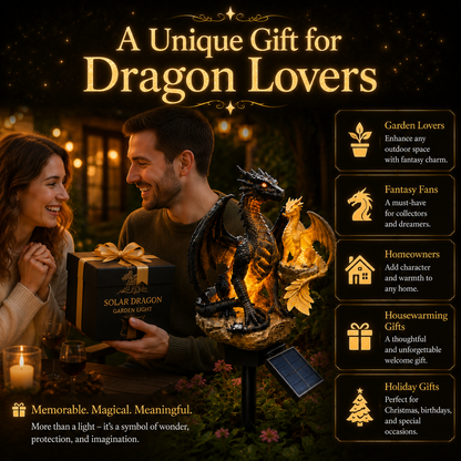 🔥 Limited 50% OFF Today!⚡Solar Dragon Garden Light 🔥– 🎁Magical Outdoor Dragon Statue Decor⭐
