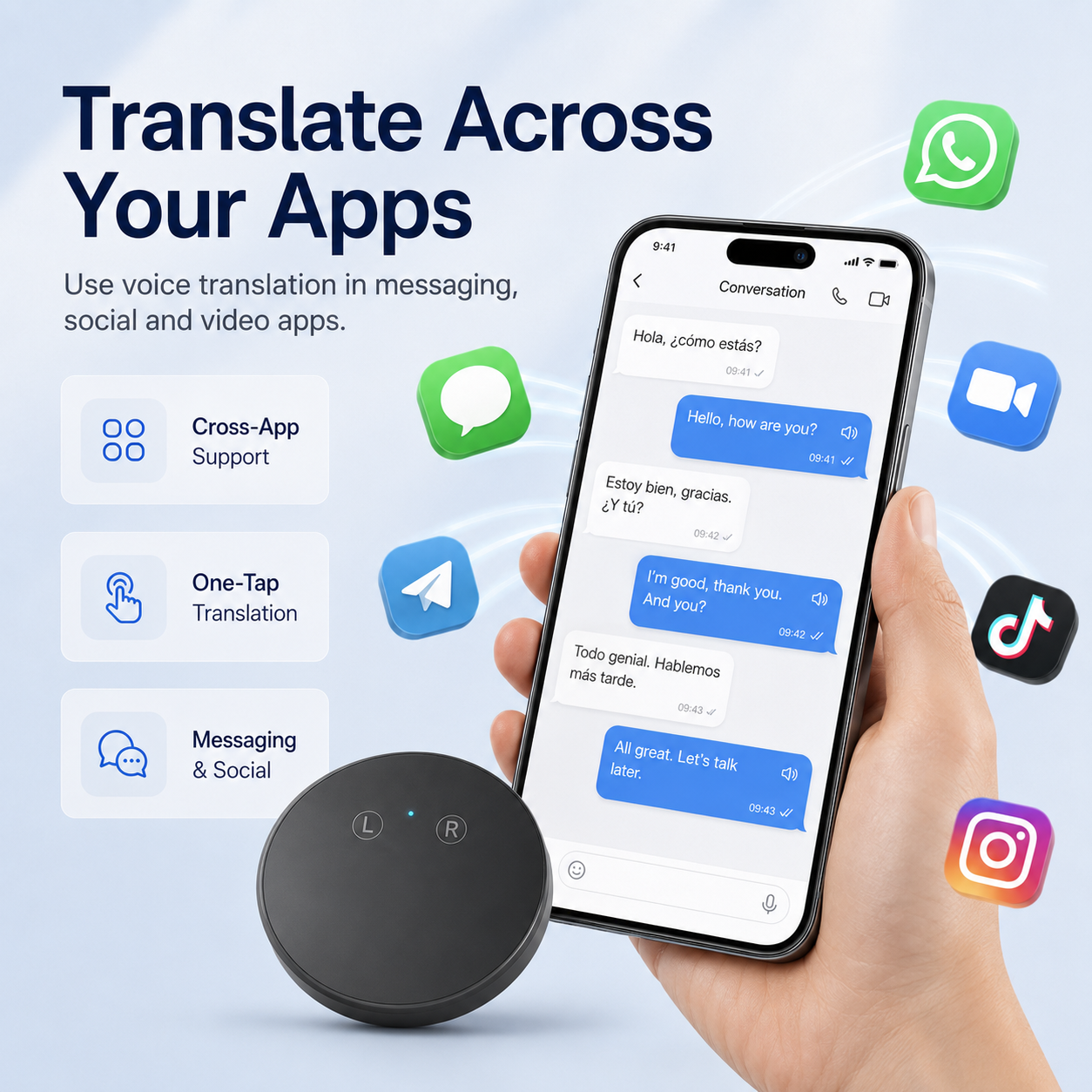 🔥 50% OFF – Limited Time Offer🔥AI Pocket Translator – Real-Time Two-Way Voice Translation in 165+ Languages