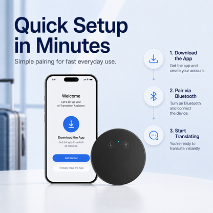 🔥 50% OFF – Limited Time Offer🔥AI Pocket Translator – Real-Time Two-Way Voice Translation in 165+ Languages