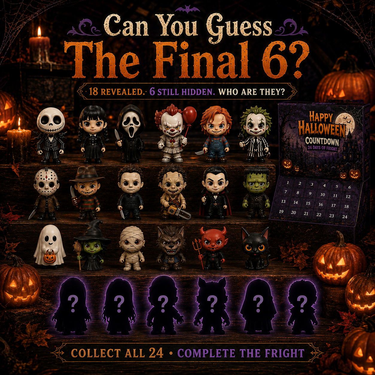 🔥Limited 50% OFF👻Spooky Countdown™ 🕯️|🎃 24 Days of Halloween Surprises👻One Surprise a Day.🔥 Endless Halloween Fun.🌟