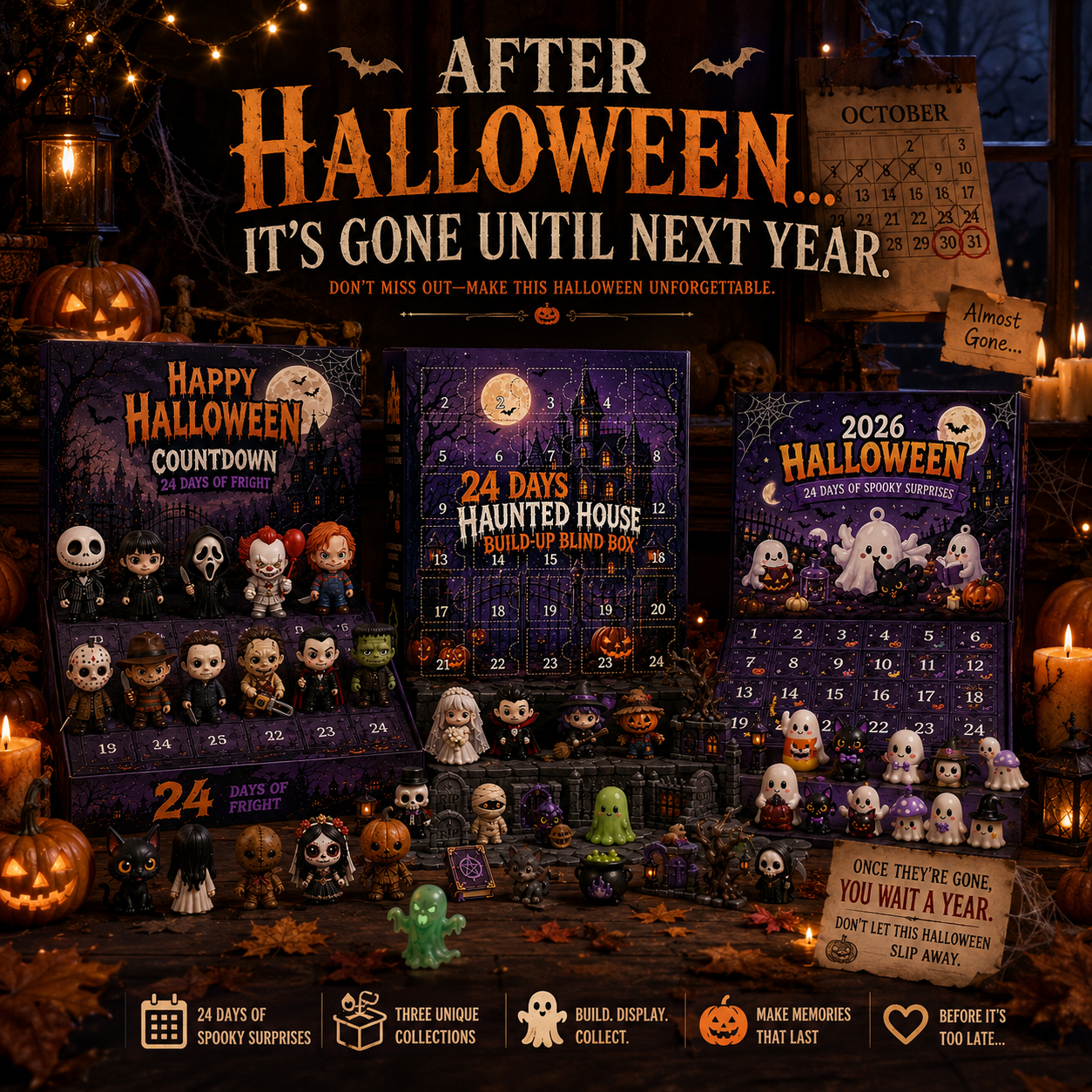 🔥Limited 50% OFF👻Spooky Countdown™ 🕯️|🎃 24 Days of Halloween Surprises👻One Surprise a Day.🔥 Endless Halloween Fun.🌟