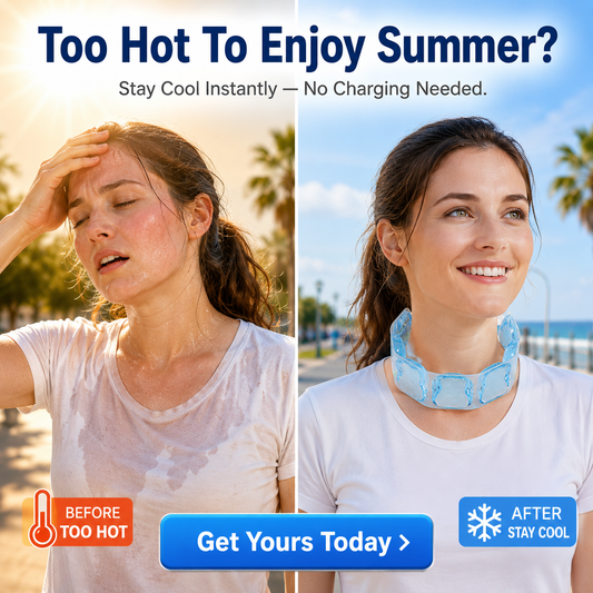 🔥 Limited 50% OFF Today!🌊Cooling Neck Ring💦Stay Cool Anywhere 🌟—✨ No Batteries. 🌈No Charging. No Noise.