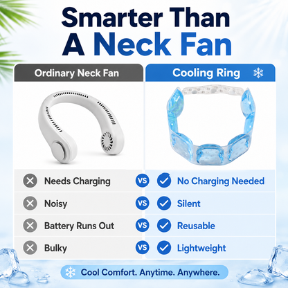 🔥 Limited 50% OFF Today!🌊Cooling Neck Ring💦Stay Cool Anywhere 🌟—✨ No Batteries. 🌈No Charging. No Noise.