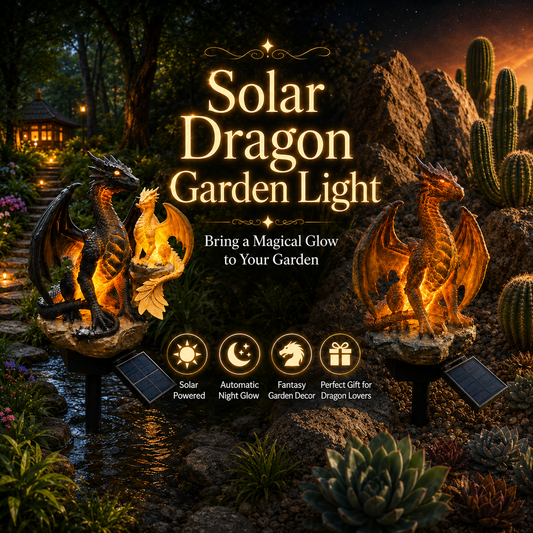 🔥 Limited 50% OFF Today!⚡Solar Dragon Garden Light 🔥– 🎁Magical Outdoor Dragon Statue Decor⭐