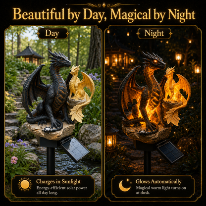 🔥 Limited 50% OFF Today!⚡Solar Dragon Garden Light 🔥– 🎁Magical Outdoor Dragon Statue Decor⭐