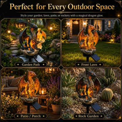 🔥 Limited 50% OFF Today!⚡Solar Dragon Garden Light 🔥– 🎁Magical Outdoor Dragon Statue Decor⭐
