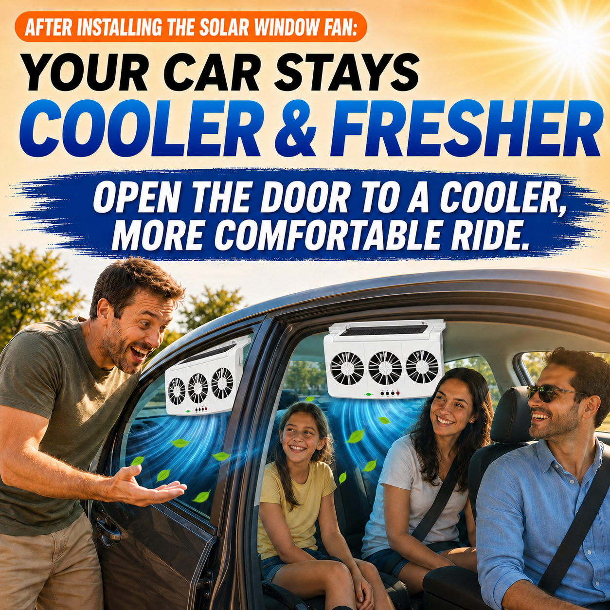 🔥Last Day 50% OFF☀️New Solar-Powered Car Ventilation Fan🔥🏆Ultimate Car Cooling Gadget🏆 CAR✨Electric fan