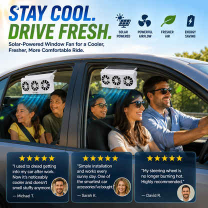 🔥Last Day 50% OFF☀️New Solar-Powered Car Ventilation Fan🔥🏆Ultimate Car Cooling Gadget🏆 CAR✨Electric fan
