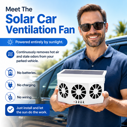 🔥Last Day 50% OFF☀️New Solar-Powered Car Ventilation Fan🔥🏆Ultimate Car Cooling Gadget🏆 CAR✨Electric fan