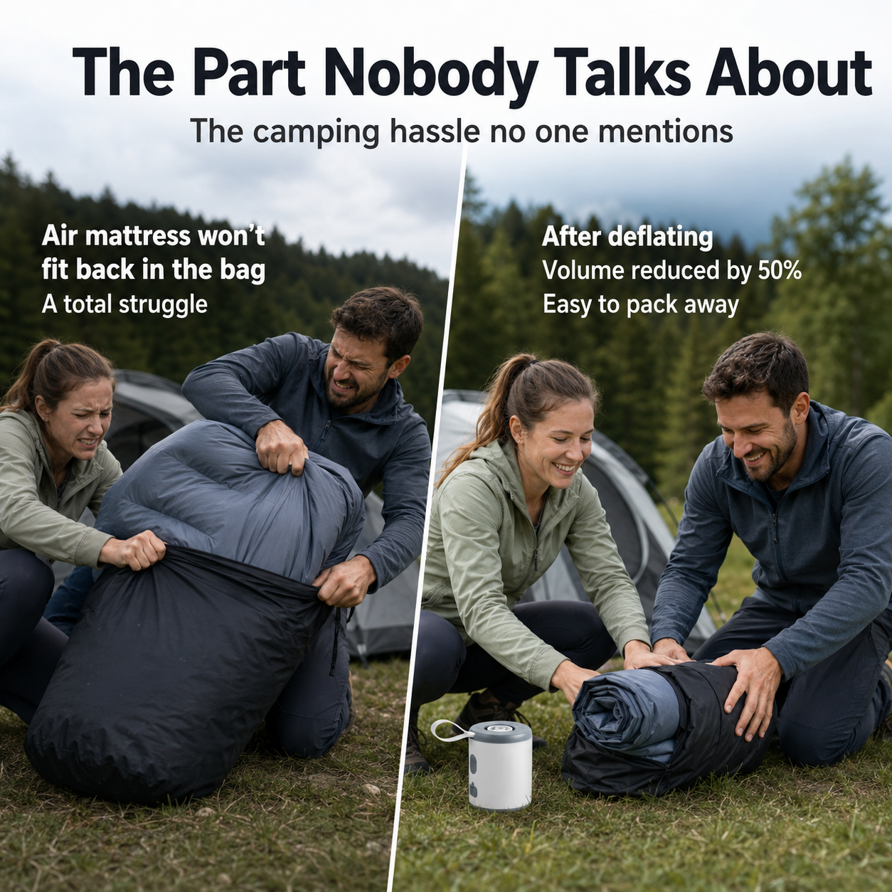 🔥Last Day 50% OFF Save Today Before The Offer Ends🎁4-in-1 Mini Outdoor Air Pump  Inflate. 🔥Deflate. 🚀Light Up.🌌 Attach Anywhere.✨