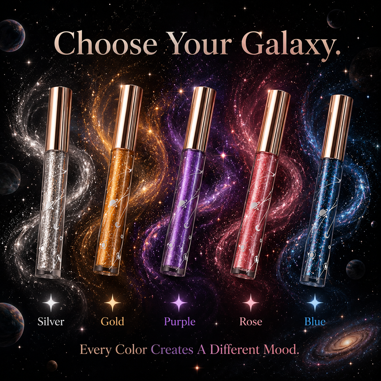 🔥Last Day 50% OFF🌈Sparkling 5-Color Glitter Mascara Gift Set🌈✨Mascara✨