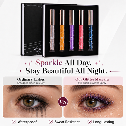 🔥Last Day 50% OFF🌈Sparkling 5-Color Glitter Mascara Gift Set🌈✨Mascara✨