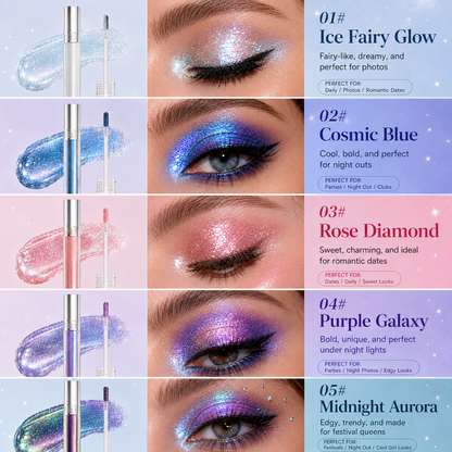 🔥Last Day 50% OFF🌈Multi-Chrome Liquid Glitter Eyeshadow ⭐Eyeshadow🌊Fangshui✨Multi-Chrome🔥