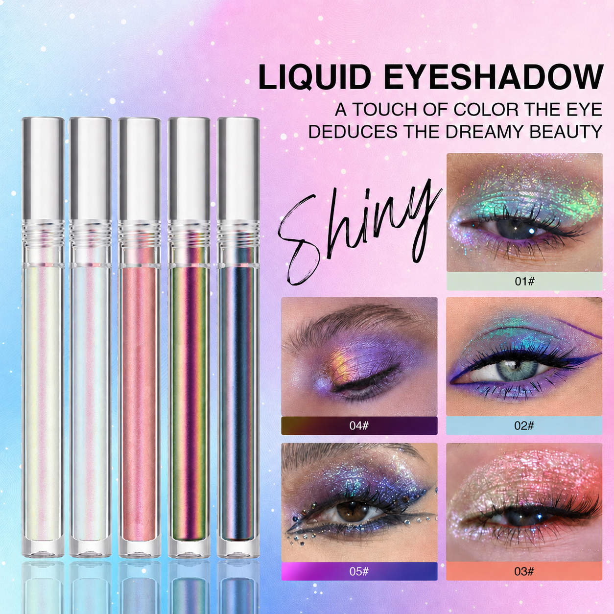 🔥Last Day 50% OFF🌈Multi-Chrome Liquid Glitter Eyeshadow ⭐Eyeshadow🌊Fangshui✨Multi-Chrome🔥