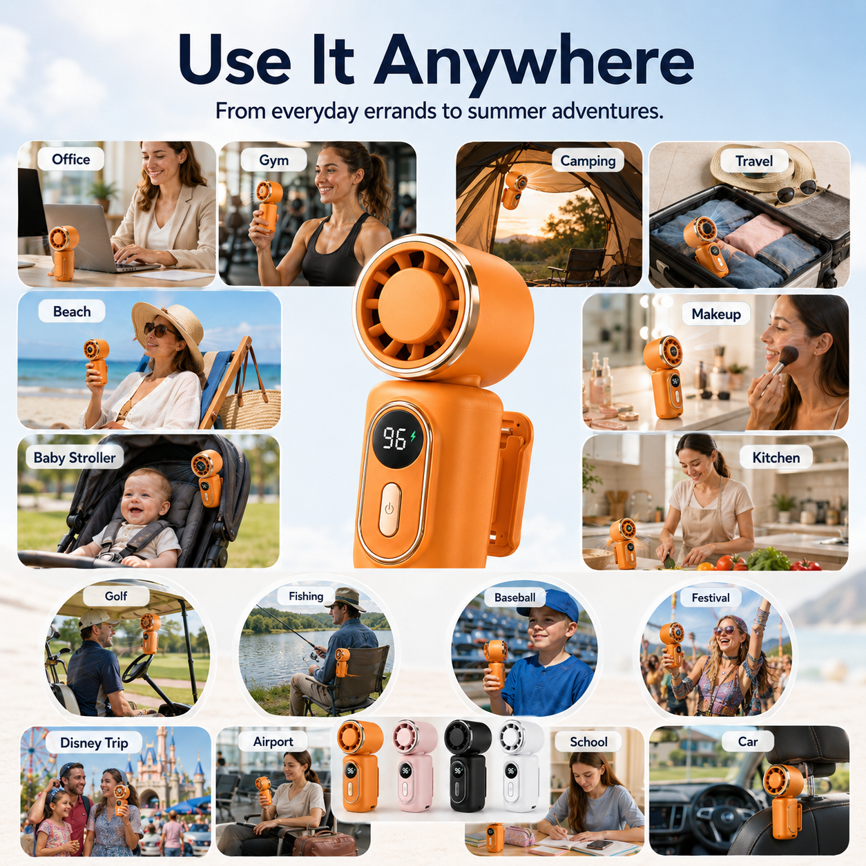 🔥Last Day 50% OFF💦 Clip-On Cooling Fan — Instant Breeze Anywhere This Summer✨