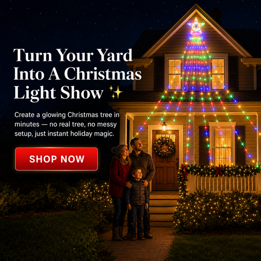 🔥Last Day 50% OFF✨ Outdoor Star Tree String Lights🌟 – 🌈Turn Your Yard Into A Magical Light Show🔥
