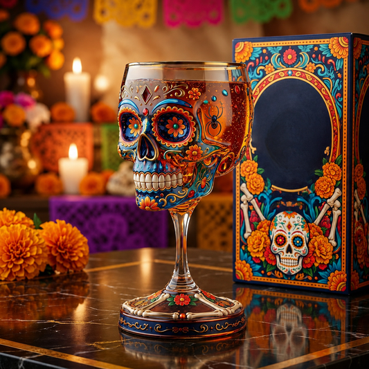Day of the Dead Collector Goblet – Limited Edition Art Glass