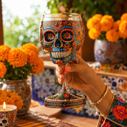 Day of the Dead Collector Goblet – Limited Edition Art Glass