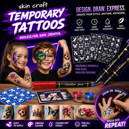 🔥Last Day 50% OFF🎨Safe Temporary Tattoo Pen🛡️ No Pain. No Commitment. Just Creativity✨
