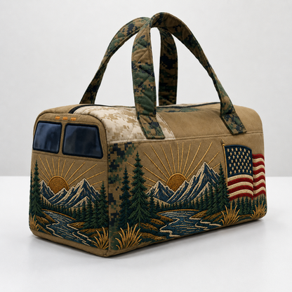 🦅 Carry Your Military Pride Everywhere — Classic American-Style Travel Bag