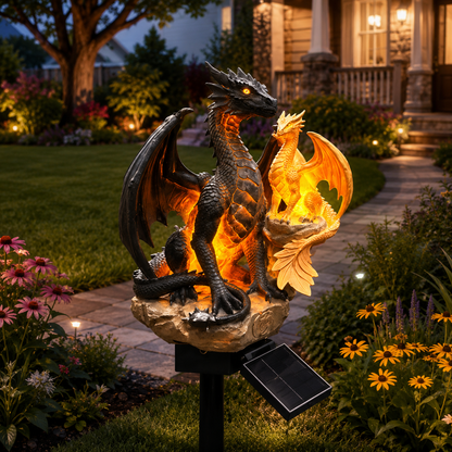 🔥 Limited 50% OFF Today!⚡Solar Dragon Garden Light 🔥– 🎁Magical Outdoor Dragon Statue Decor⭐