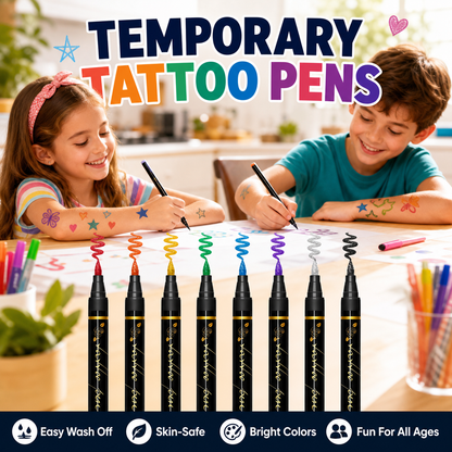 🔥Last Day 50% OFF🎨Safe Temporary Tattoo Pen🛡️ No Pain. No Commitment. Just Creativity✨