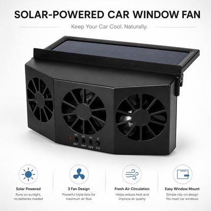 🔥Last Day 50% OFF☀️New Solar-Powered Car Ventilation Fan🔥🏆Ultimate Car Cooling Gadget🏆 CAR✨Electric fan