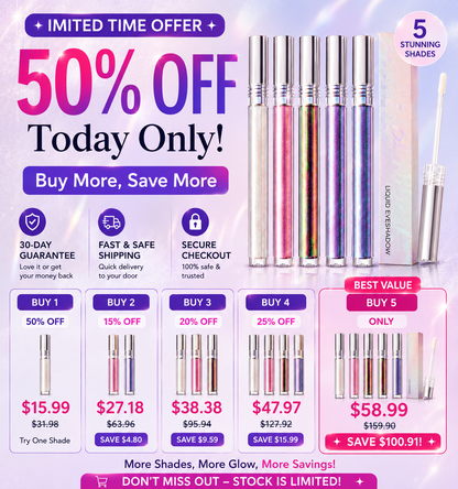 🔥Last Day 50% OFF🌈Multi-Chrome Liquid Glitter Eyeshadow ⭐Eyeshadow🌊Fangshui✨Multi-Chrome🔥