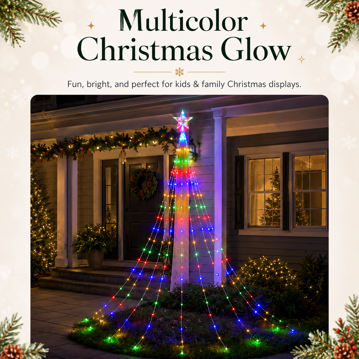 🔥Last Day 50% OFF✨ Outdoor Star Tree String Lights🌟 – 🌈Turn Your Yard Into A Magical Light Show🔥