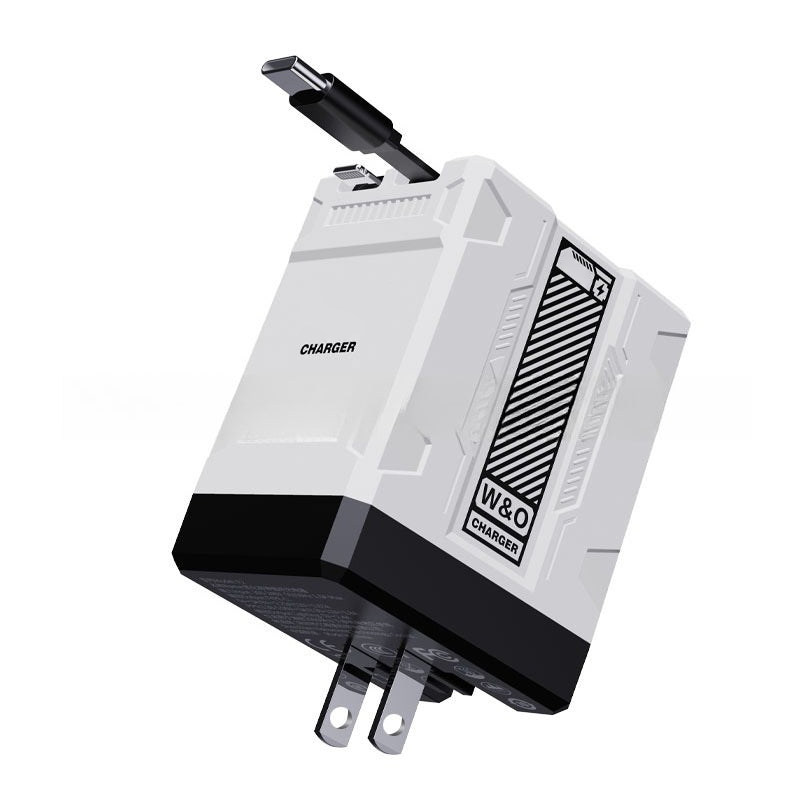 🎁（O Estoque limitado!⚡ Carregador rápido 2 em 1 universal ）🎉 45W Retractable Fast Charger Cube