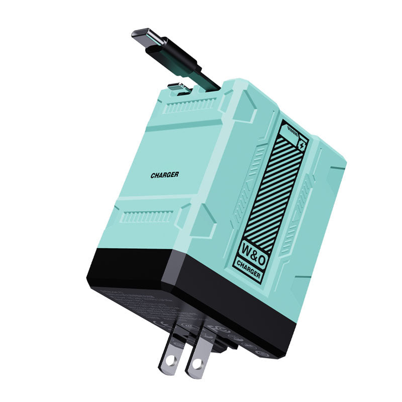 🎁（O Estoque limitado!⚡ Carregador rápido 2 em 1 universal ）🎉 45W Retractable Fast Charger Cube