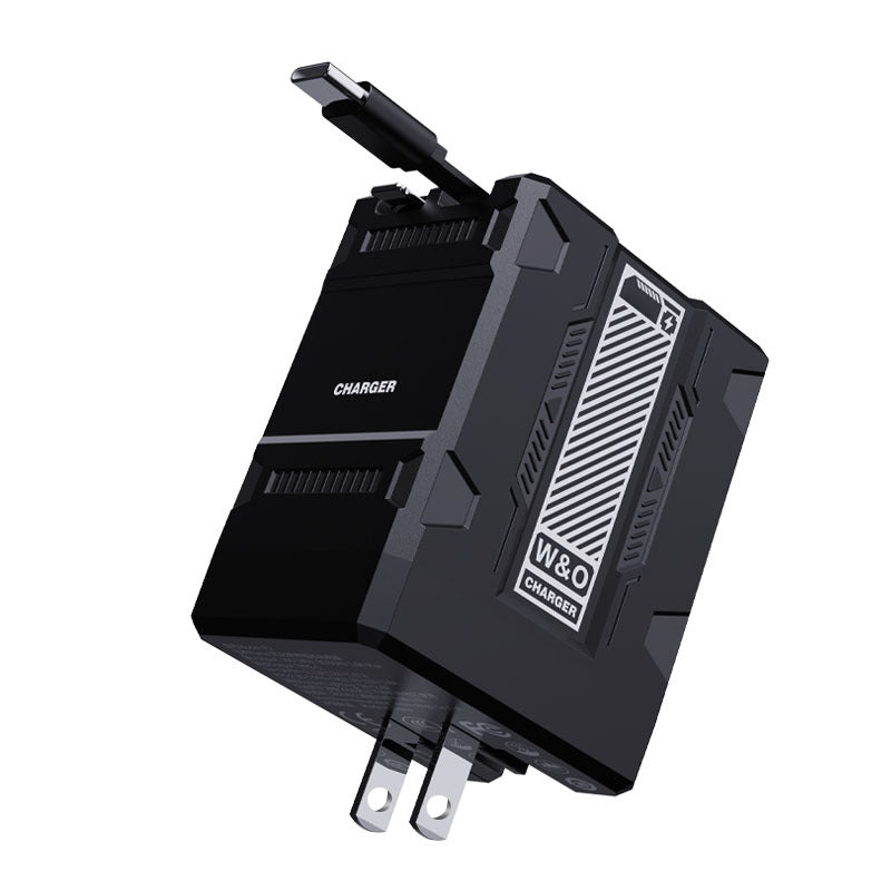 🎁（O Estoque limitado!⚡ Carregador rápido 2 em 1 universal ）🎉 45W Retractable Fast Charger Cube
