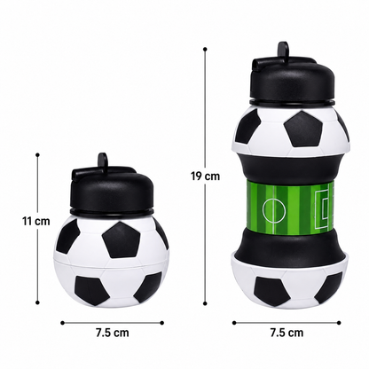 ⚽ World Cup Special: Buy 1 Get 1 FREE!🏃 Kids’ Favorite! 2-in-1 Foldable Football Water Bottle