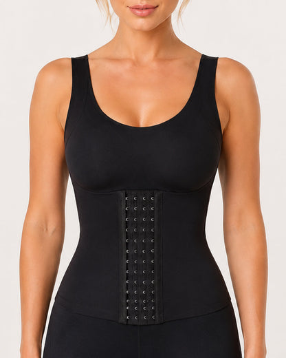 4-in-1 Seamless Front Closure Tummy Control Wire-Free Bra Crossback Shaping Vest