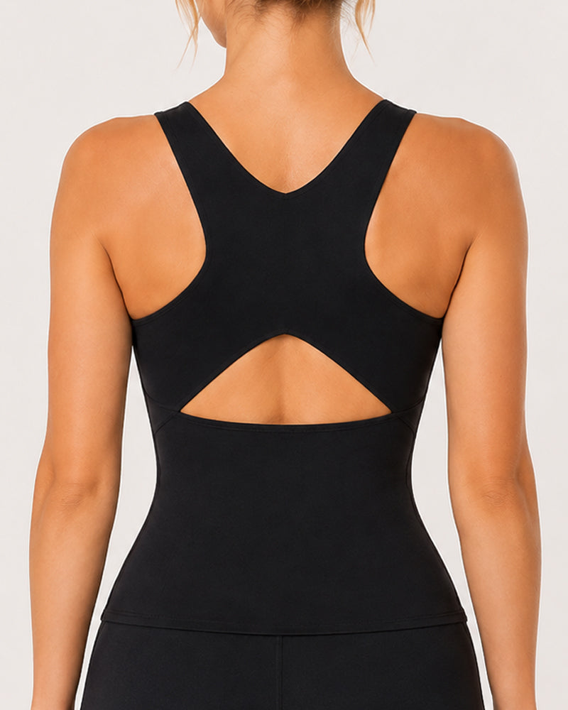 4-in-1 Seamless Front Closure Tummy Control Wire-Free Bra Crossback Shaping Vest
