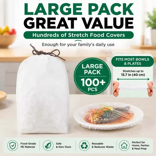 🔥100PCS Disposable Stretch Food Covers for Bowls & Plates