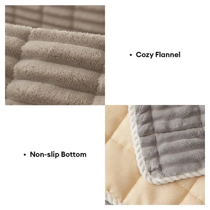 🏡Non-Slip Flannel Couch Cover One-Piece,✨ Soft Quilted Sofa Protector Slipcover, Warm & Cozy Furniture Shield for Pets & Kids🏡