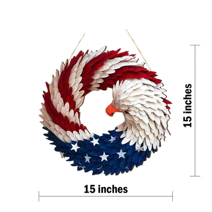 🔥Handmade U.S Eagle 250th Anniversary Patriotic Wreath💖Not for Decoration, Made for Remembrance