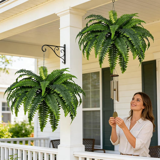 🏆Flash Sale⚡ 50K+ SOLD!🔥🌱 UV-Resistant Lifelike Artificial Boston Fern