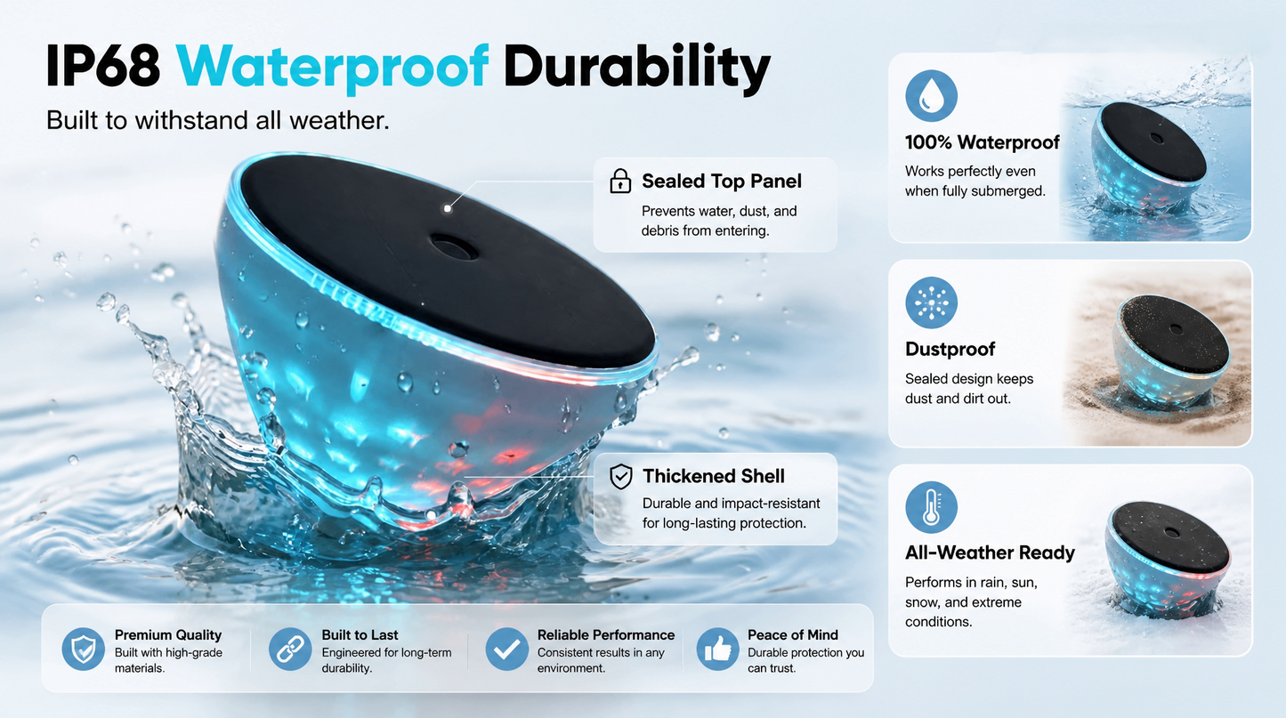 🎁 2026 Summer Hot Sale – 50% OFF 💦 Solar Floating Pool Light with Colorful Fish Projection