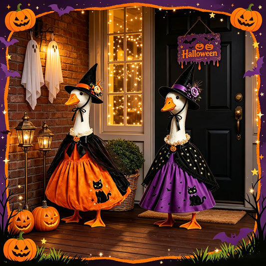 Porch Goose Halloween Series Outfits - Suit For 23 Inches Goose Statue
