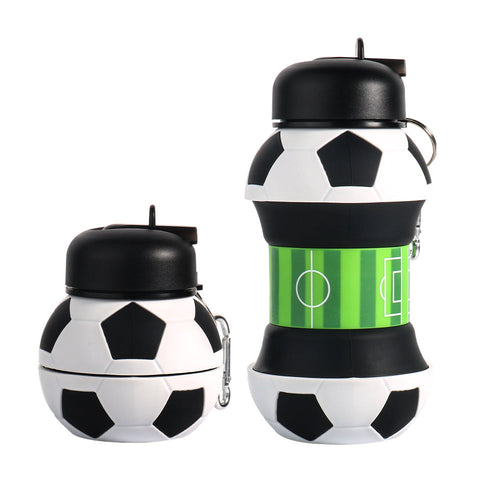 ⚽ World Cup Special: Buy 1 Get 1 FREE!🏃 Kids’ Favorite! 2-in-1 Foldable Football Water Bottle